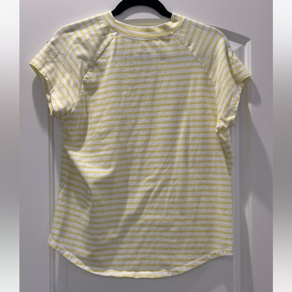 Anthropologie Pilcro Striped Mock Nack Tee - Picture 2 of 7